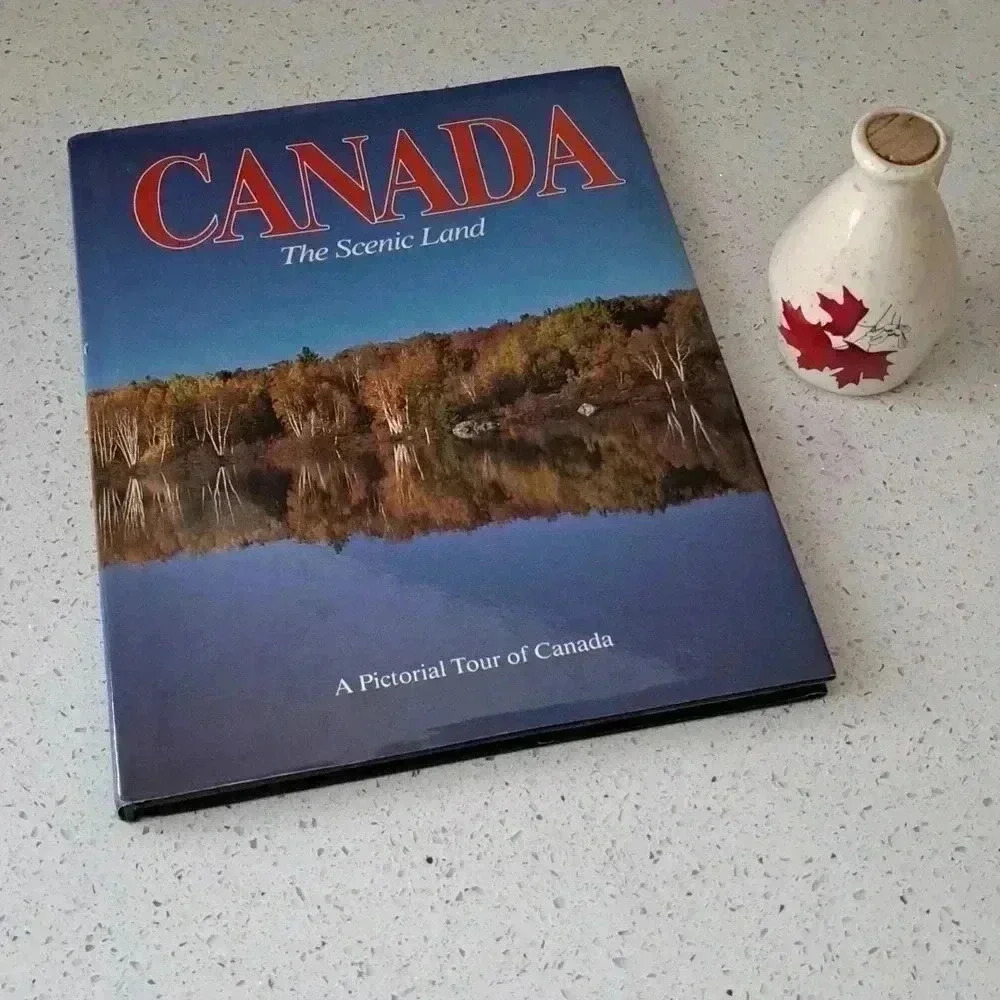 Canada BOOK and Authentic Syrup JAR from Quebec